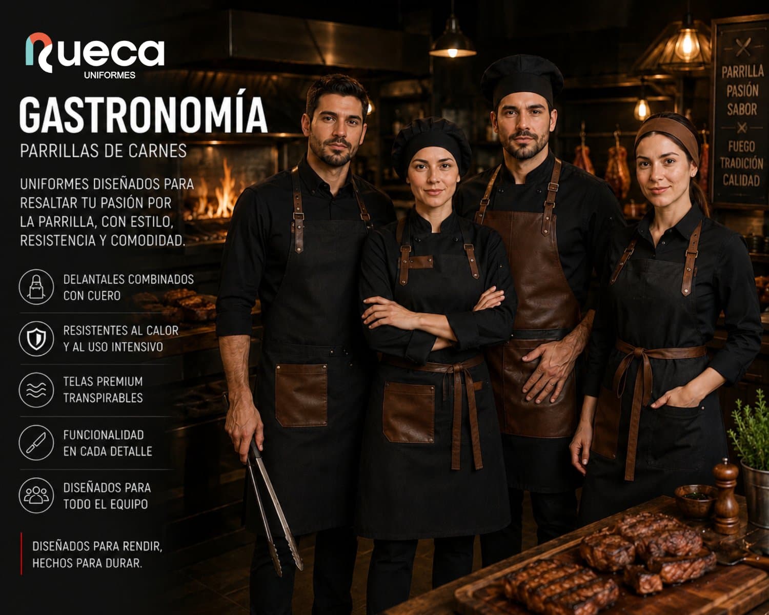 Uniformes Rueca para Gastronomía