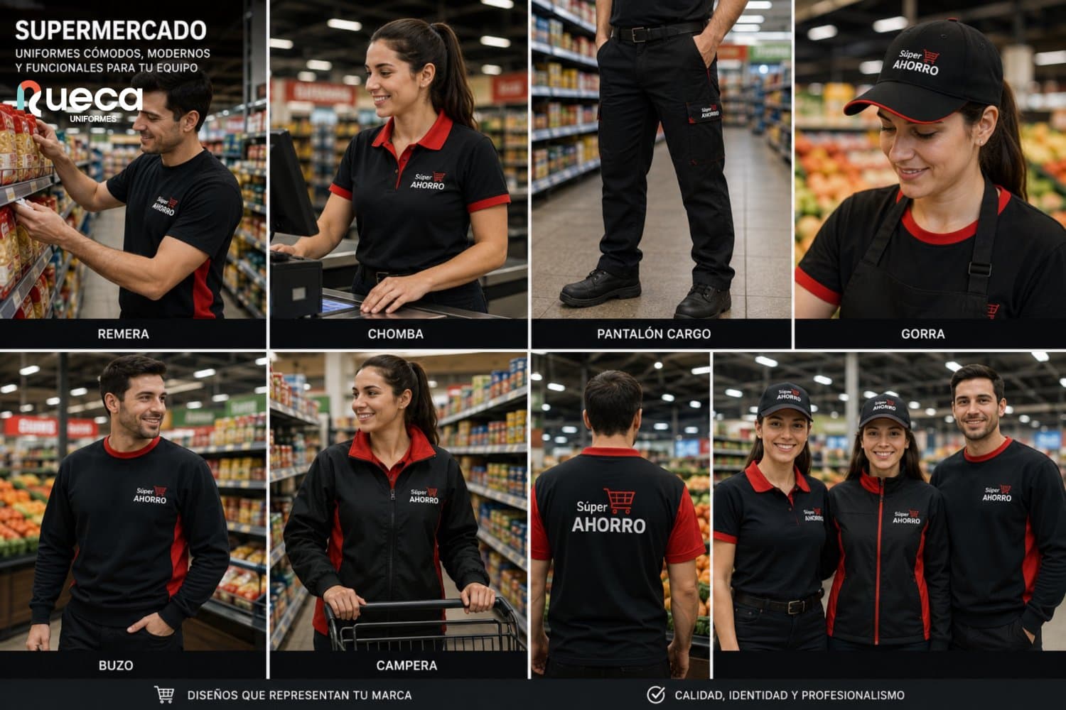 Uniformes Rueca para Supermercado